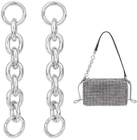 UNICRAFTALE 2 Stück Kurze Taschenketten Geldbörsenriemenver Längerung 15.5cm Handtaschen Verlängerungskette Schulterriemen für Taschen Für Crossbody Schulter Handtaschen Taschen Zubehör