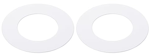 PATIKIL Metallische Goof Trim-Ring, 2 Stück 2,8 OD 1,57 ID Runder Deckenleuchten-Ringverkleidung für Einbauleuchten-Abdeckung, Mattweiß