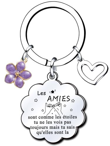 LKJHGF Cadeau Meilleure Amie Femme Porte Clé Cadeau Anniversaire Femme Porte Clé Amitié Ami Original Utile Idée Porte Clef Meilleure Amie Soeur Original Pour Noel Anniversaire