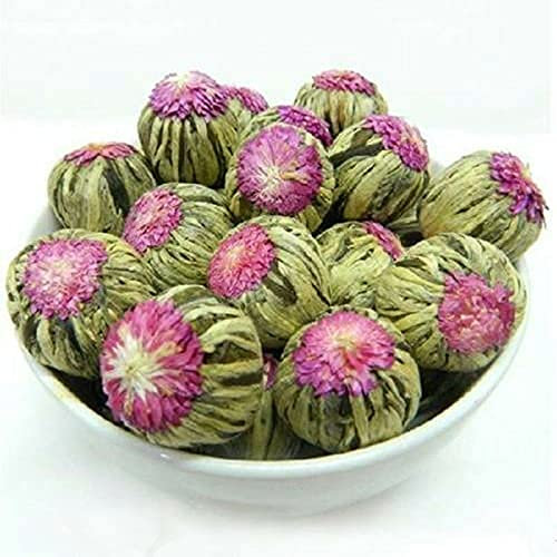 Bolas de Té de Jazmín Té de Hierbas Té Perfumado Original de China Buen Té Té de Flores Orgánico Natural Comida Verde sin Aditivos Té de Hierbas (1PC)