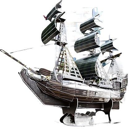 ZYAURA for: Haus Dekoration Dreidimensionales 3D-Puzzle Fluch der Karibik Schiff Black Pearl zusammengebaut