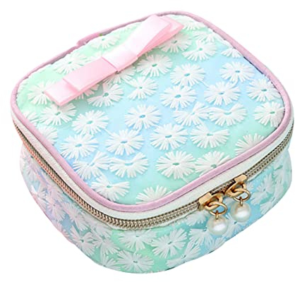 POPETPOP Mini Storage Bag for Sanitary Napkins Cotton Mesh Pouch with Zipper Travel Office