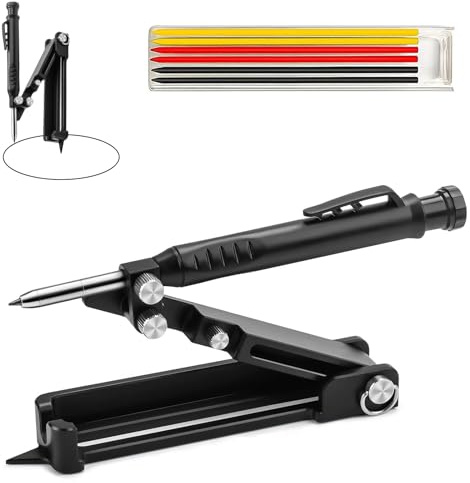 DUGEGAYL Anreißwerkzeug,7Pcs Multifunktionales Messwerkzeug mit Tieflochstift und DIY-Messgerät für den Heimwerkerbedarf, ideal für Tischler, Ingenieure und Heimwerker