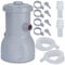 COIL Bomba de piscina, sistema de filtración – 3028 l/h, para piscinas de hasta 17400 l, filtro de cartucho y bolas de filtración, eficiencia energética 60 W, instalación fácil, bomba de piscina