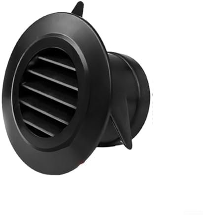 Hasaller Grille d'aération ronde en ABS sans bruit de 75 à 200 mm pour ventilateur d'extraction de salle de bain et cuisine, Noir, 75 mm