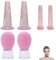 Lot de 6 ventouses en silicone pour le visage, pour le visage, pour massage du visage, massage de la cellulite, outils de massage (rose)
