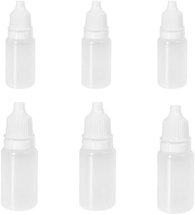 EAVUYIS 6x Tropfflaschen, Dosierflasche, Quetschflaschen, Liquid Flaschen, Flaschen Behälter mit Deckel, Leere Squeezable Fläschchen (5ml/10ml)