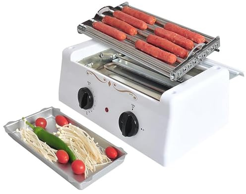Máquina para perros calientes, vaporizador con control de temperatura, capacidad para 8 perros calientes de tamaño regular, ideal para salchichas de desayuno
