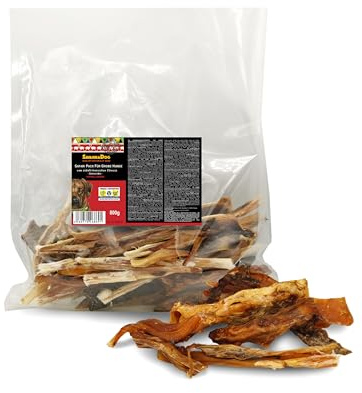 SavannaDog Safari-Pack 800 g vom südafrikanischen Strauß - Natürliche Kausnacks getreidefrei & hypoallergen. Hunde-Kauartikel für große Vierbeiner