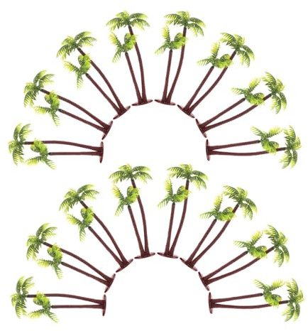 BUGUUYO 50 Pièces Figures de Palmiers Jouets Mini Palmiers pour centres de Table en Plastique Green