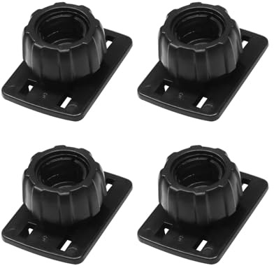 4 Stück Feststellmutter mit 4 Taste Lock, Ersatz 17mm Kugelgelenk Mount Sockel, Handyhalter für Autoarmaturenbrett, Geeignet für Handyhalterung, Rückfahrkamera-Display, GPS-Autoradio