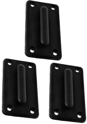 Warmhm Récepteurs Muraux de Ceinture Rétractable en Plastique 3 Pièces, Supports Universels pour Barrières de Sécurité, Fixation Murale Robuste pour Gestion des Flux en Zones Publiques