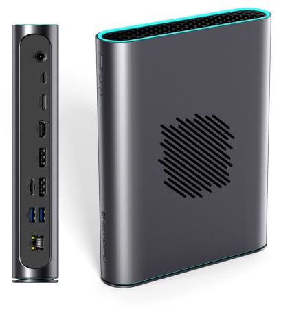 WEELIAO ONEXGPU 2 Ultimate eGPU with AMD Radeon RX 7800M | External Graphics GPU 12GB GDDR6, USB 4.0, HDMI 2.1, Dual DisplayPort 2.0, 330W GaN, M.2 2280 Storage Slot