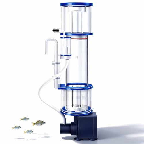 Aquarium Surface Skimmer, Protein Skimmer, DC Silent Submersible Pump | 3-level Adjustable Height Bracket, Air Intake Silencer, With Needle Brushes, Powerful Suction Cup, for 100L-150L Aquarium