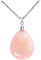 Jovivi Collana da Donna Ciondolo Pietra Naturale Goccia d’Acqua Viking Compass Vegvisir Gemstone Pendente Lacrima - Quarzo Rosa
