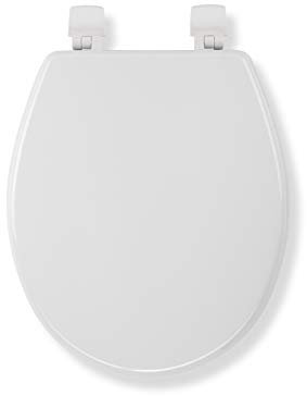 Croydex Sit Tight Collerson Anti Bacterial Toilet Seat, Wood, White, 46.5 x 36.5 x 6 cm