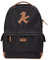 AMPELMANN Rucksack Backpacker Schwarz mit braunen Ampelmann (schwarz/braun)