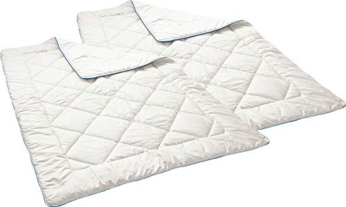 Irisette Duo-Steppbett 2er-Pack 100% Schurwolle weiß Größe 155x220 cm