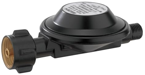 GOK | 9111510 | Campingregler | 50 mbar | für Gasgrills oder Gaskochern | schwarz