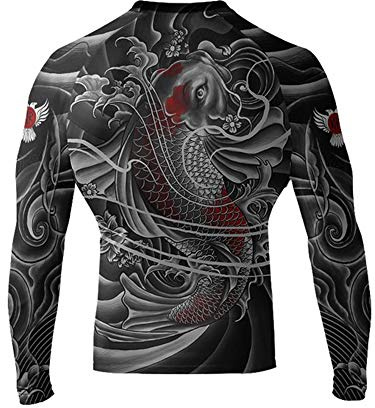 Raven Fightwear Irezumi 2.0 Rash Guard Men's Kompressionshemd Herren Lange Ärmel Kampfsport BJJ Grappling