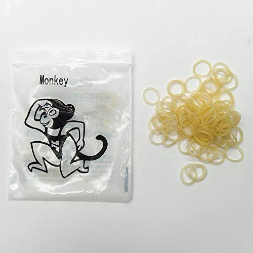 Angzhili 2 Packs Dental Elastic Rubber Bands Orthodontic Elastics Braces Teeth Gap ((Monkey 3/8))