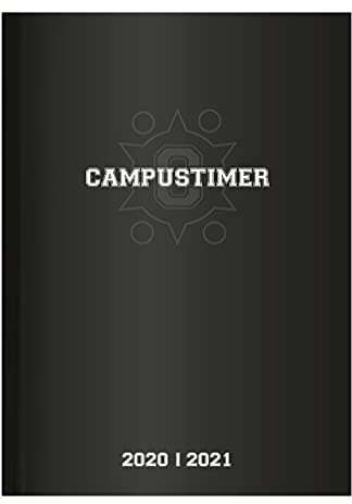 Campustimer Black - A5 Semester-Planer - Studenten-Kalender 2020/2021 - Notiz-Buch - schwarz - Weekly - Alpha Edition