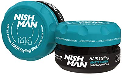 NISHMAN M4 Haarstyling-Wachs - Matte Finish Super High Hold 100g - Ultra Hartes Mattes Wachs, Verleiht dem Haar Volumen