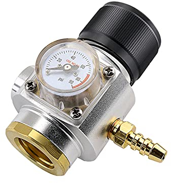 Namvo Cargador de barril de CO2, mini regulador de gas de acero inoxidable, regulador de CO2 para máquina de refrescos, agua con gas, cerveza, botella de refresco