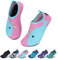 SAGUARO Mädchen Badeschuhe Kinder Aquaschuhe Jungen Schnell Trocknend Strandschuhe Atmungsaktiv Wasserschuhe Surf Yoga Neoprenschuhe,Pink Delfine,Gr.24/25 EU