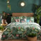 furn. Amazonia Rainforest Reversible Duvet Cover Set – Tropical Jungle Print with Wildlife & Botanicals (Super King, Jade Green)