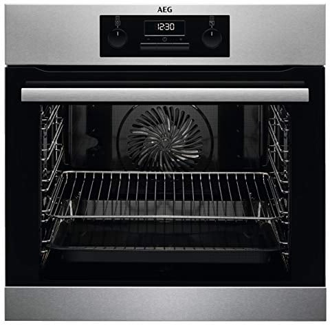 AEG BEB331010M - Forno a incasso con funzione grill, display con orologio, in acciaio INOX con stampa anti-impronte