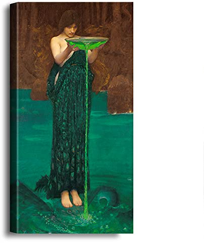 Circe Invidiosa von J. W. Waterhouse The World Classic Art Reproduktionen, Giclée-Leinwanddruck, Wandkunst für Heimdekoration, 61 x 30,5 cm