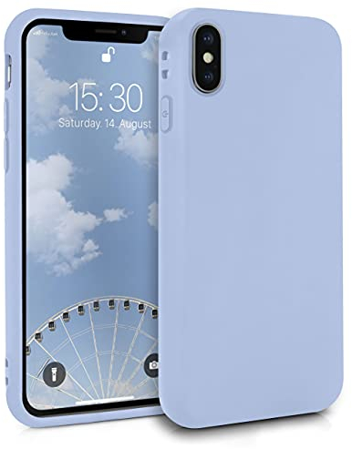 MyGadget Hülle kompatibel mit iPhone X | Xs - robuste Handyhülle TPU Case Slim Silikonhülle - Back Cover Kratzfest Schutzhülle matt Baby Blau