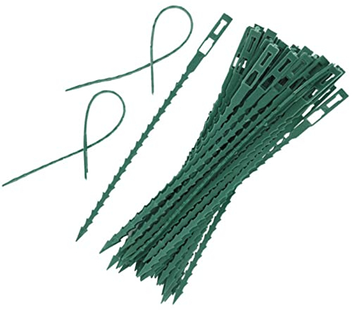 Flexible Gartenbänder, grüne, multifunktionale, robuste Gartenpflanzenbänder, flexible Kunststoffbänder in Fischgrätenform sind vielseitig zum Befestigen von Reben geeignet