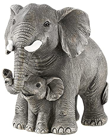 Ylncicn Elephant Statue - Elephant Decor - Mom Gifts - Elephant Gifts for Women - Home Decor Office Bookshelf TV Stand Living Room, Decoration for Shelf Table Decor -Large Grey