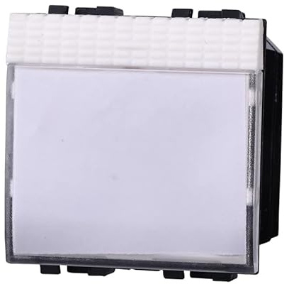 Pulsante Targa Portanome Campanello, Compatibile Con Bticino Living Light, Ocuppa 2 Posti Moduli (Bianco)