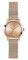 GUESS US Women's Rose Gold-Tone Mesh Diamond Analog Watch