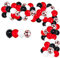 Rot Schwarz Weiß Ballongirlande Bogen Kit - Rot Weiß Ballon Bogen für Geburtstag Hochzeit Braut Dusche Graduierung Jahrestag Weihnachten Party Dekorationen