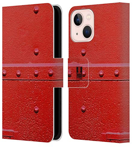 Head Case Designs Avión Militar Pinturas de Transporte Carcasa de Cuero Tipo Libro Compatible con Apple iPhone 13 Mini