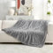 Cozy Bliss Kunstfell-Überwurfdecke für Couch, Jacquard, flauschig, weich, dick, Winter-Überwurfdecke für Sofa, Bett, Wohnzimmer, Schlafzimmer, 127 x 152,4 cm, Grau