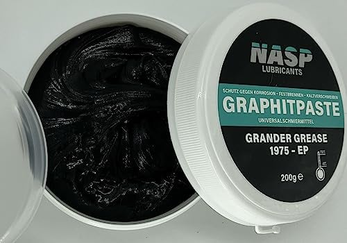 NASP® Graphitpaste Grafit Rostschutz Montagepaste Allzweckpaste Grander Grease 1975 EP - Made in Germany (200gr)