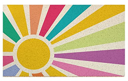 JAXICH Door Mats Indoor Bathroom Mats Dirt Trapper Doormats Rubber Back Door Mats Rainbow Carpet Entry Door Entry Mat Absorbent Bathroom Kitchen Porch Floor Mat Front Doormats Outdoor Rug