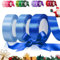 66m Blau Satinband, 25mm Geschenkband Breit, Schleifenband zum Verpacken, Dekoband Party Stoffband zum Geschenkverpackung, Bastelarbeiten, Geburtstag und Hochzeitsdekoration(22m/Roll)