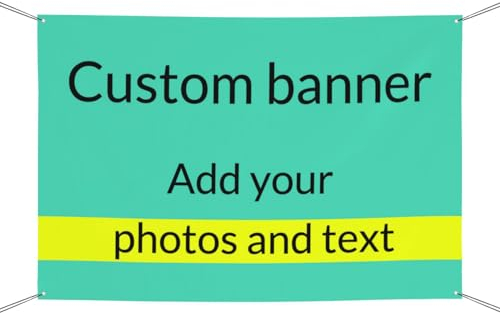 Personalisiert Banner, Banner Selbst Gestalten, Angepasst Ihr Eigenes Foto/Logo/Design/Text, Innen- Und AußEndekorationsbanner An, für Geburtstagsfeier, Abschlussfeier, Festivalveranstaltung