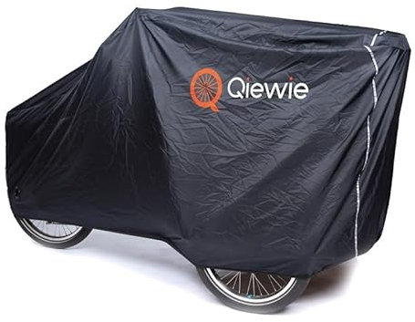Qiewie Fahrradabdeckung Superior – passend für den Babboe Curve & Vogue Carry 3 | Schwarz