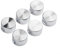 6Pcs Gas Hob Knobs, 6MM Universal Cooker Replacement Knobs Oven Switch Control Knobs Adaptors for Kitchen Cooker Gas Stove Oven Cooktop (Silver)