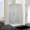 Cabine de douche 85 x 85 cm Ouverture d'angle en cristal trempé satiné Profil chromé