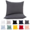 Lotusein Kissenbezug 50x70 cm (2er Set) - Anthrazit - 100% Jersey Baumwolle 175 g/qm Kissenbezüge - Kissenhülle für Kissen mit Reißverschluss - Oeko-Tex Zertifiziert