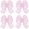 4pcs Bow Patches, Bow Iron on Patches for Clothes Bow Patch Sticker Iron on Patch Embroidery Hot Melt Adhesive Ironing Chenille Patches Sew on Clothing Decorative Pink Patches for DIY Sewing