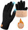 Voqeen Winterhandschuhe Damen Touchscreen Fleece Gefüttert Strickhandschuhe für Frauen mit Handgelenk Manschette Design kaltes Wetter warme Outdoor Handschuhe Herren für Laufen Fahren Wandern